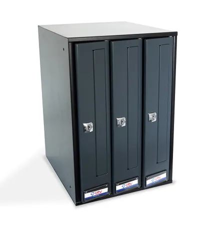 BUZON PRISMA FRONTAL G3 CUERPO NEGRO PUERTA ANTRACITA 400 x 267 x 300